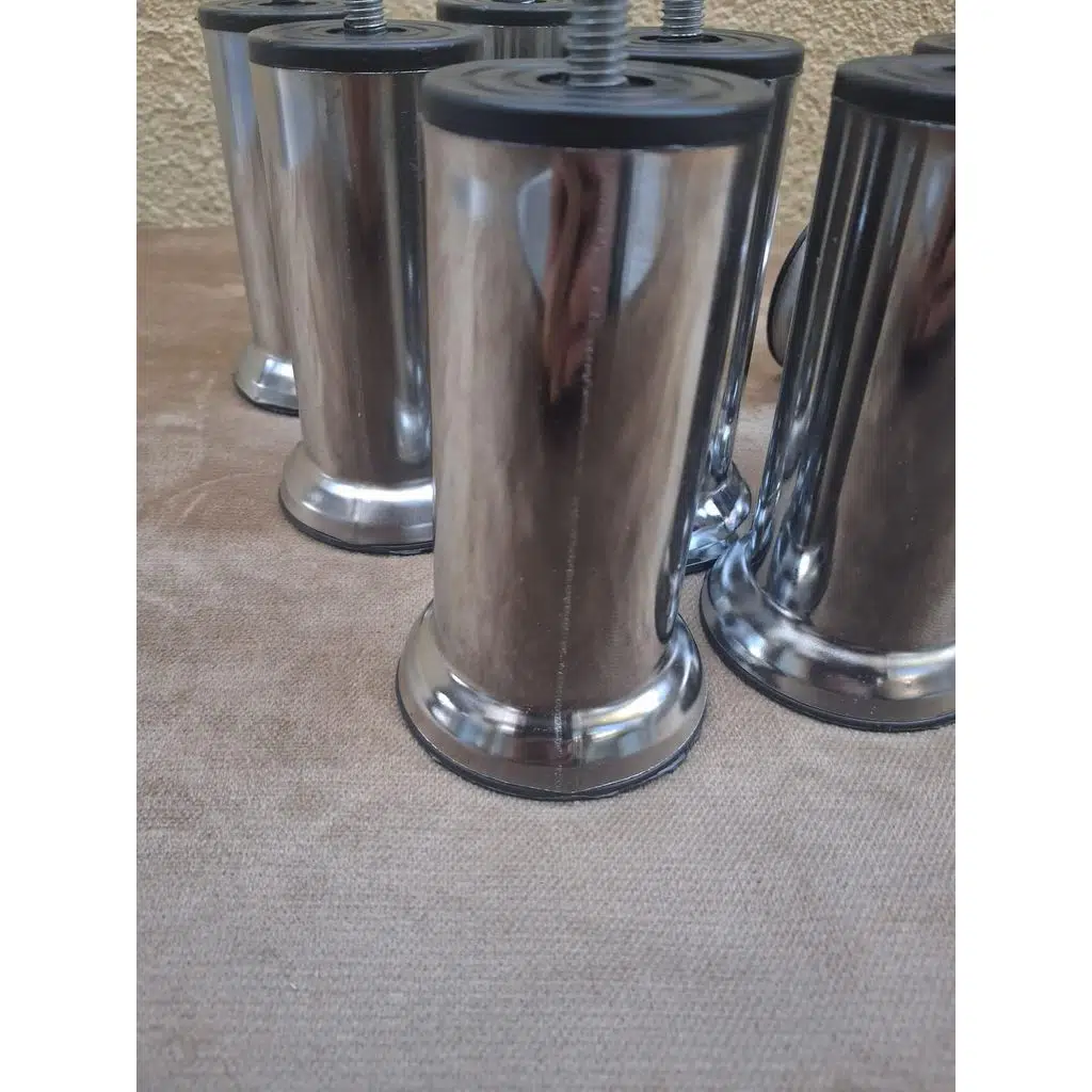 Baza Ayak HDR 90572 Koltuk Ayağı Kanepe Ayağı Mobilya Ayağı Krom 15 cm (8 Adet)