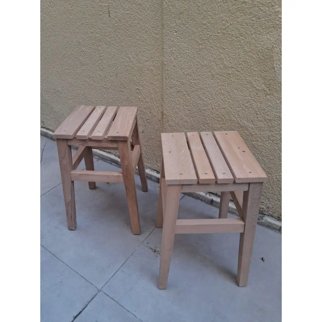 Tabure ST 90582 Izgara Model Kayın Torna Ayak HAM Ürün 2 Adet El Yapım