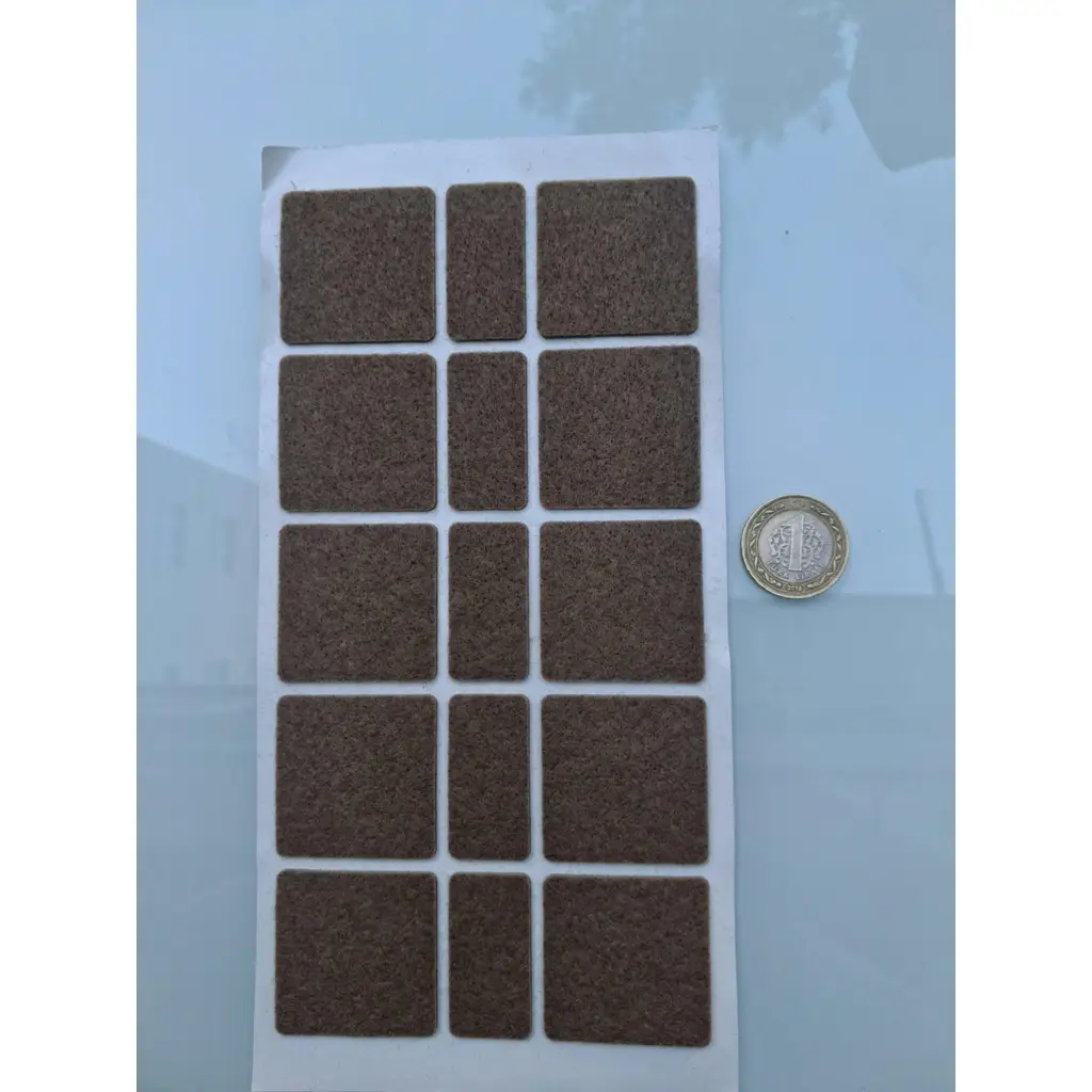 Keçe 90737 HRD 4 Paket 40mm Kahve Masa Sandalye Koltuk Baza Ayak Çizdirmez Yapışkanlı