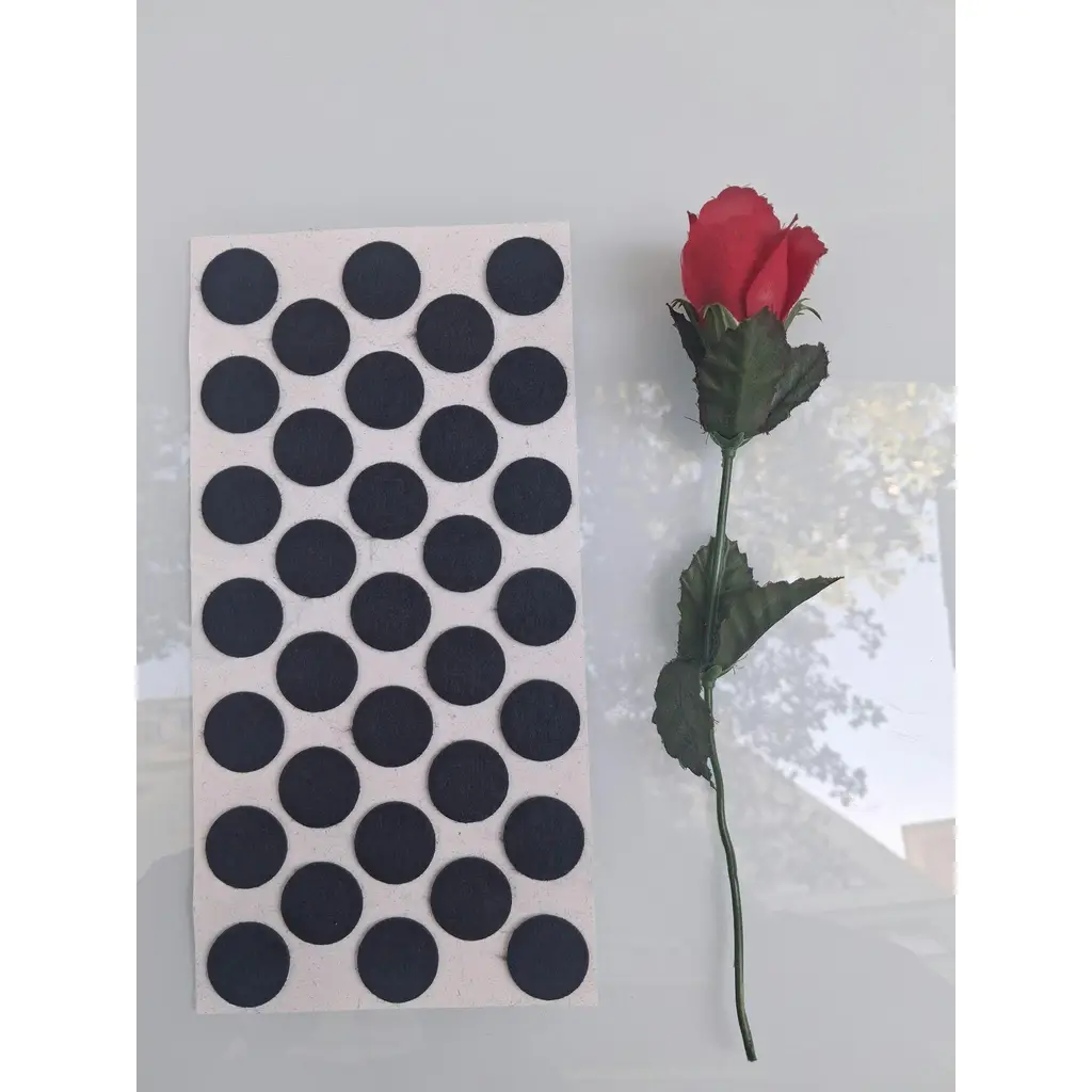 Keçe 90744 HRD 4 Paket 24 mm Siyah Masa Sandalye Koltuk Baza Ayak Çizdirmez Yapışkanlı