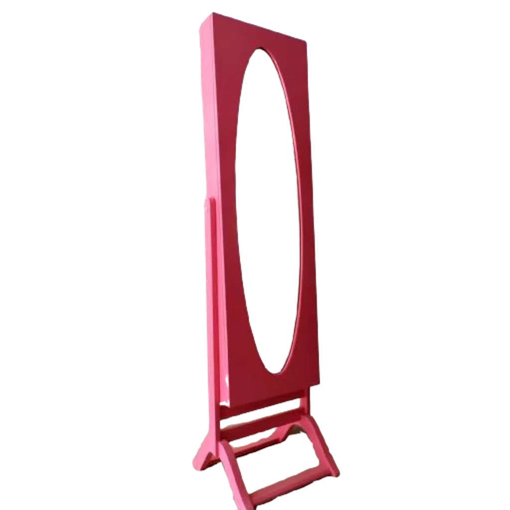 Ayna 13621 Takı Dolabı Boy aynası MDF Parlak PEMBE Lake Natüre Klasik El Yapım