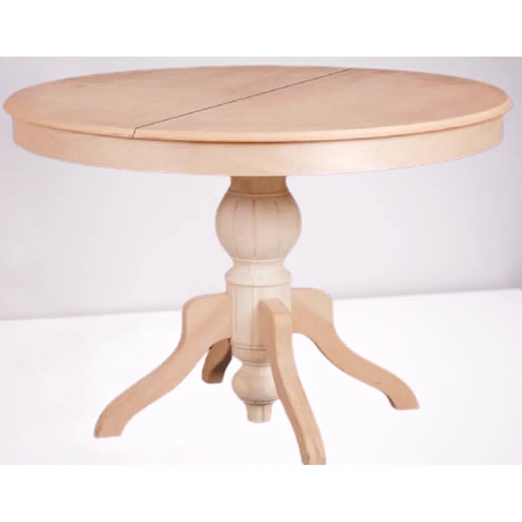 Masa Baba 14559 ıhlamur Ayak Kayın Kaplama MDF Tabla Çap 120 Açıl El Yapım 