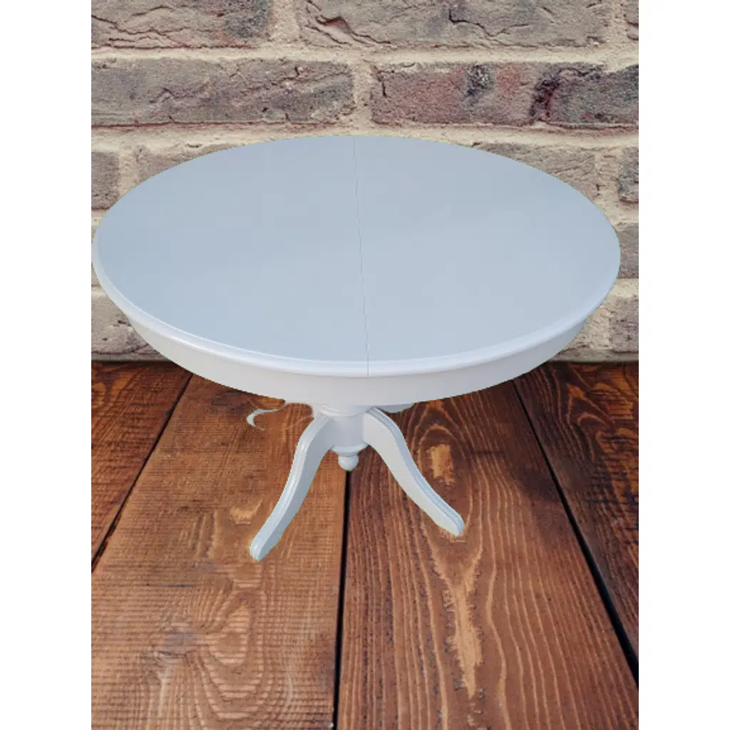 Baba Masa 17364 Ihlamur Ayak Açılır Klasik Ahşap MDF Beyaz Lake 110 El yapım 