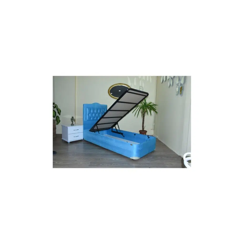 Baza-Başlık 18226 TayTüy Turkuaz Renk Kumaş Metal Çelik Baza 100*200 El Yapım
