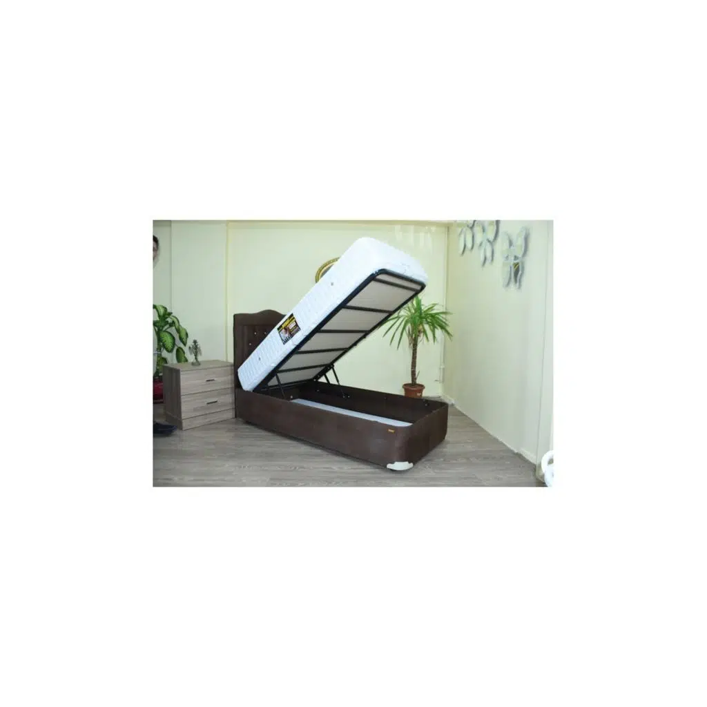 Baza Başlık Yatak 18236 Taytüy Kahve Metal Baza Full Ort Yatak 120*200 El Yapım 