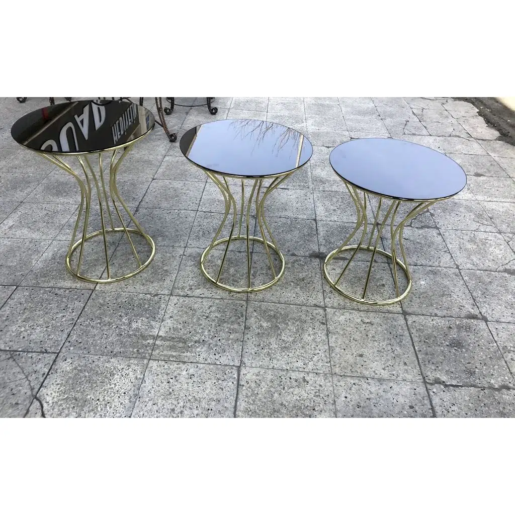 Brc Kum Saat 18101 Model Zigon Düz Siyah Temper cam Metal GOLD renk kaplam Elyapı