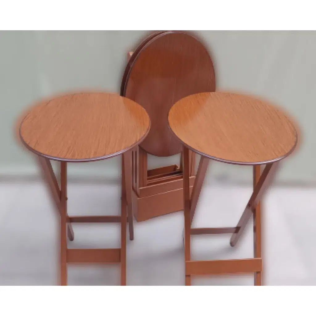 Zigon Çanta OVAL 90135 Dörtlü Model Ahşap MDF Parlak Ceviz Lake El Yapımı 