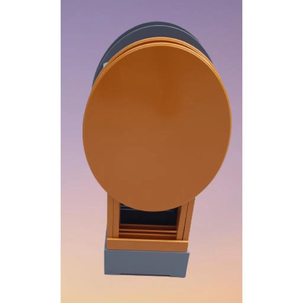 Zigon Çanta 90127 Sehpa Oval Model Dörtlü Mdf Hardal ve Gri Renk Uyumu El Yapımı