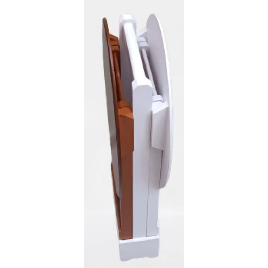 Zigon Çanta 90125 Sehpa Oval Model İkili Takım Mdf Ceviz-Beyaz Renk Uyum El Yapım