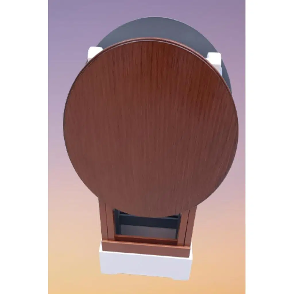 Zigon Çanta 90123 Sehpa Oval Model İkili Takım Mdf Gri-Ceviz Renk Uyum El Yapım