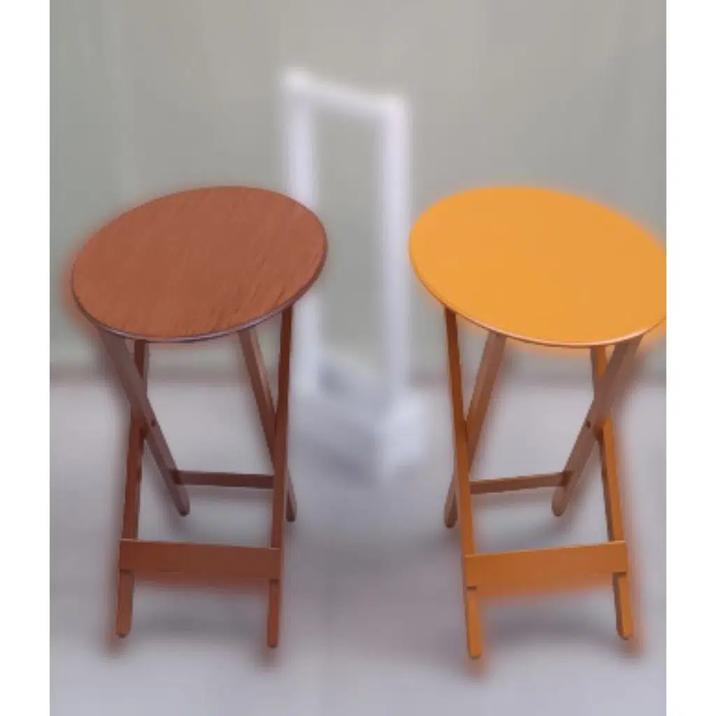 Zigon Çanta Sehpa 90118 Oval Model 2li Takım Mdf Hardal-Ceviz Renk Uyum El Yapım