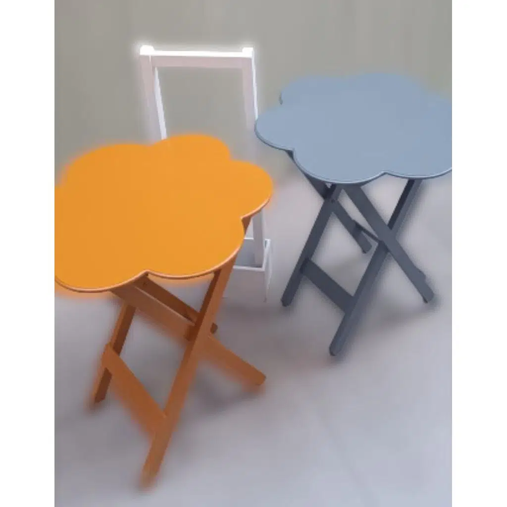 Zigon Çanta 90096 Papatya Model 2li Tk Ahşap MDF Hardal ve Gri Renk Uyum El Yapım