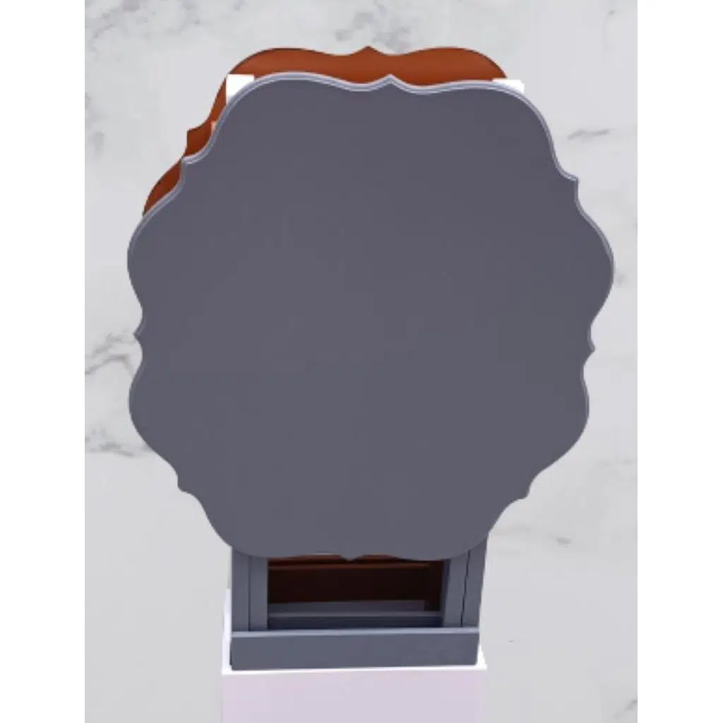 Zigon Çanta 90078 Sehpa Yonca Model 2 li Tk Ahşap Mdf Gri Ceviz Renk Uyum El Yapı