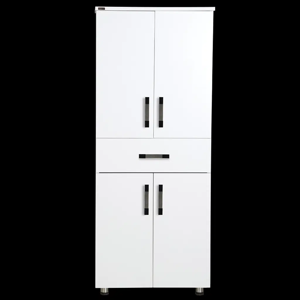 Çok Amaçlı 12940 Dolap Model Hard Parlak BEYAZ Suntalem 4Raf 1Çekm 180 El Yapım 