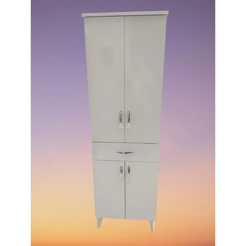 Çok Amaçlı 18180 Dolap BEYAZ Model Hard Parlak Suntalem 180 Demonte 4raf El Yapım