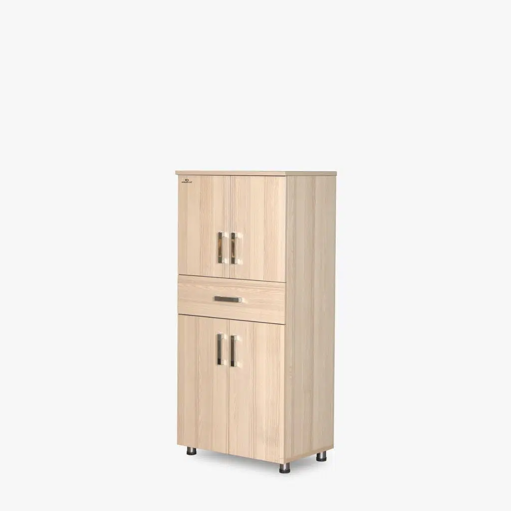 Çok Amaçlı 14028 ST Dolap CARMEN Hard Parlak Suntalem 150cm 4raf Demonte El Yapım