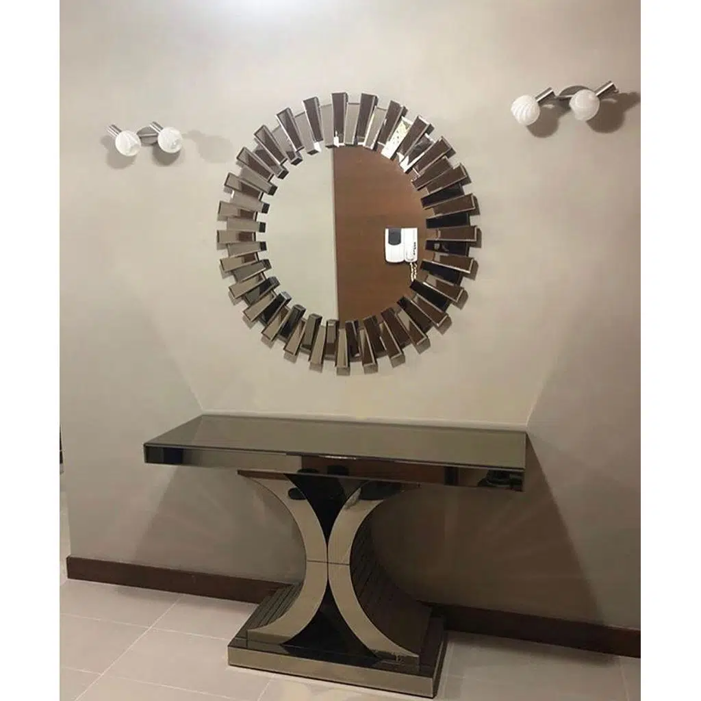 Dresuar 12598 GÜNEŞ Sanel Klasik Model Ters Hilal Komple Cam ayna kaplama el yapı