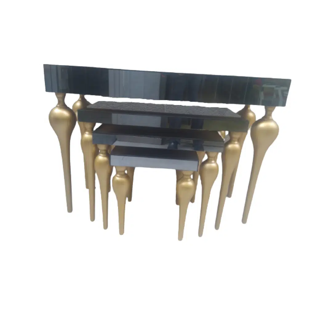 Dresuar-Zigon 12387 TOMBUL ayak Model Kayın MDF tabla gold Boya Füme cam Kaplam 