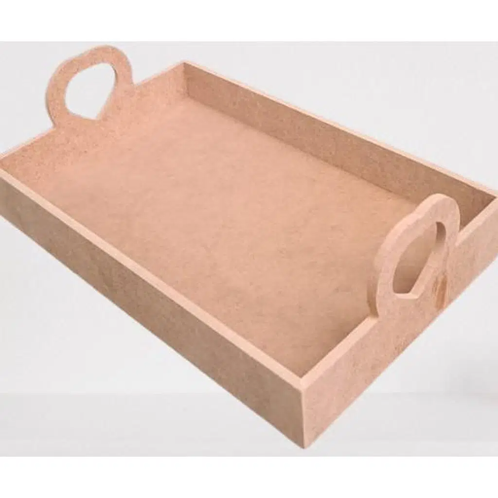 Hobi ERC 90367 MODEL Tepsi Kalp Kulplu Ahşap MDF HAM El Yapım