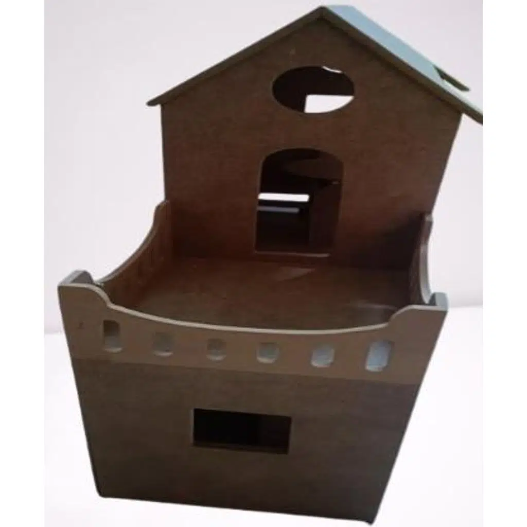 Hobi Adn 90231 Dekoratif Çocuk Oyuncak Ev Ahşap MDF HAM CNC Kesim El Yapım