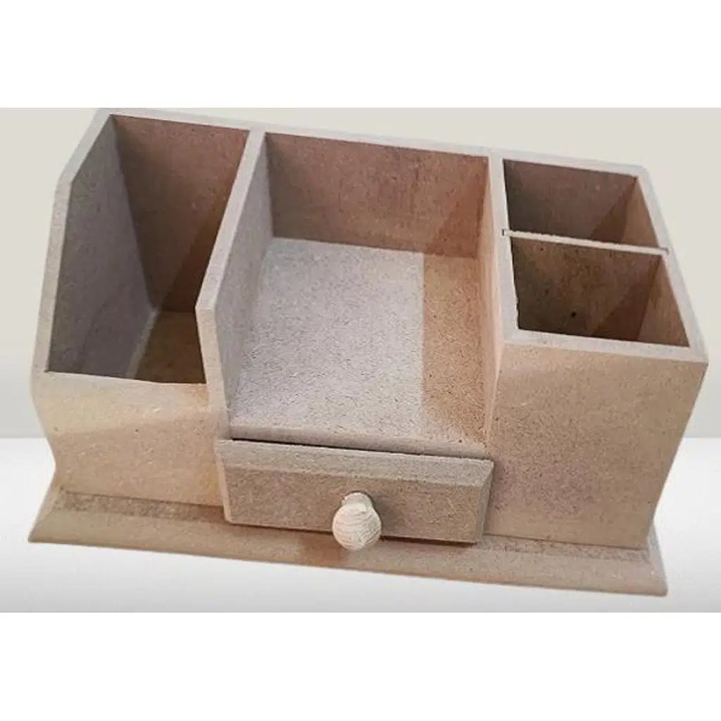 Hobi Adn 90238 Dekoratif Kalemlik Tek Çekm Ahşap MDF HAM CNC Kesim MODEL El Yapım