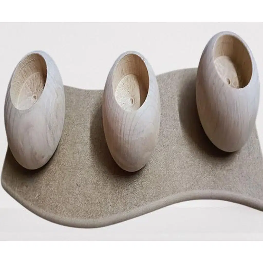 Hobi Adn 90243 Dekoratif Mumluk Ahşap MDF HAM CNC Kesim 3lü El Yapım