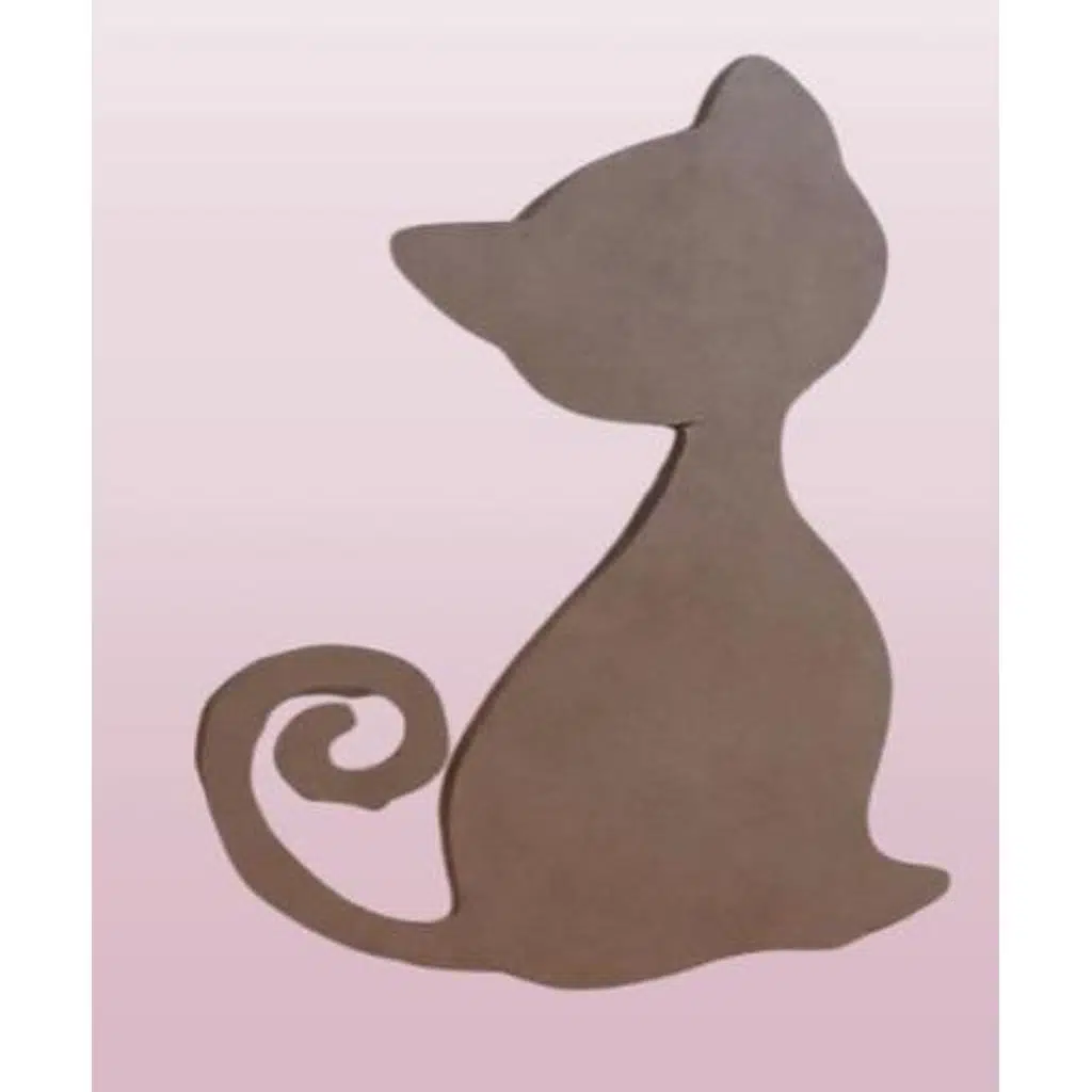 Hobi Adn 90227 Dekoratif Pano Kedi CNC Kesim Ahşap HAM MDF MODEL El Yapım