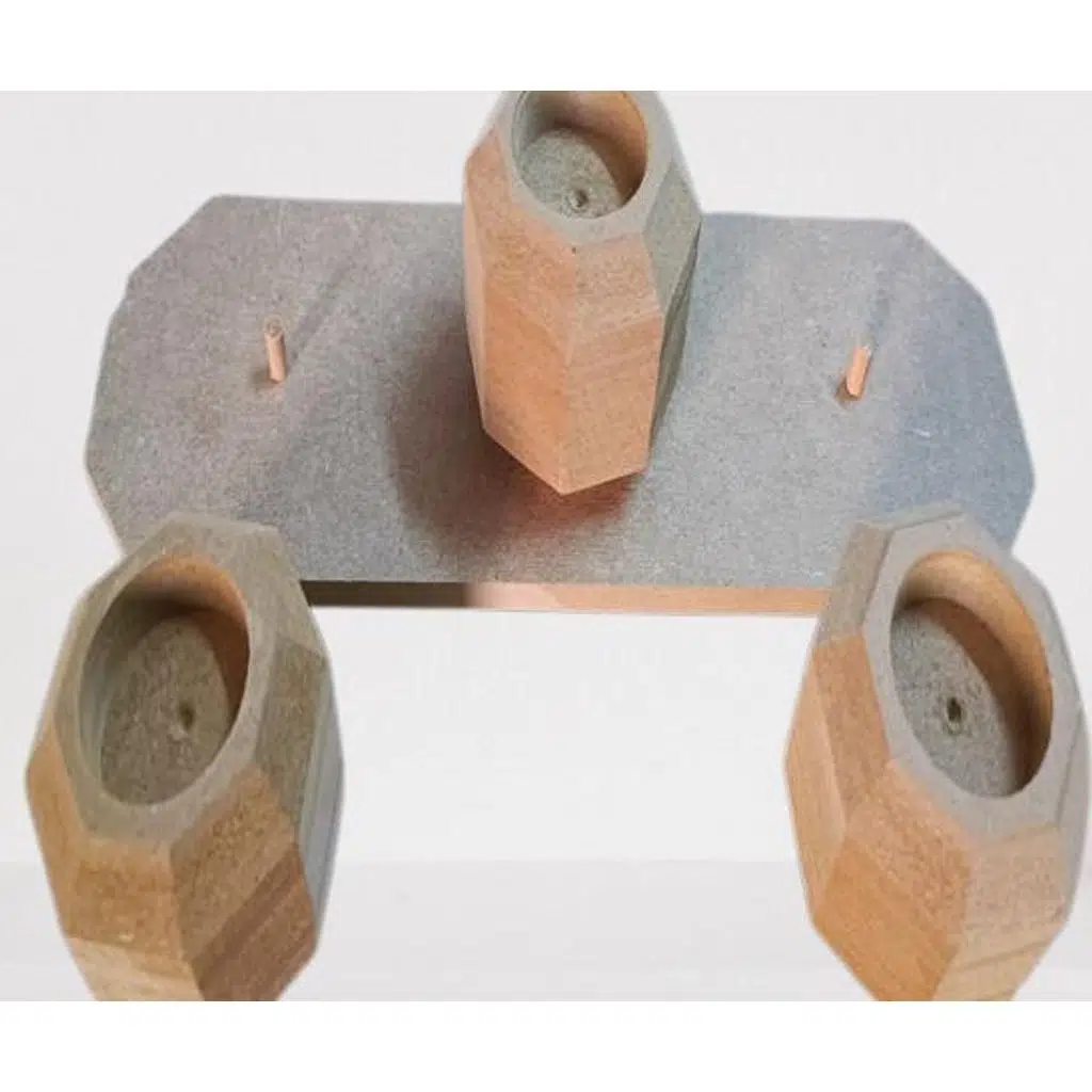 Hobi Adn 90247 Dekoratif Sekizgen Mumluk Ahşap MDF HAM CNC Kesim MODEL El Yapım
