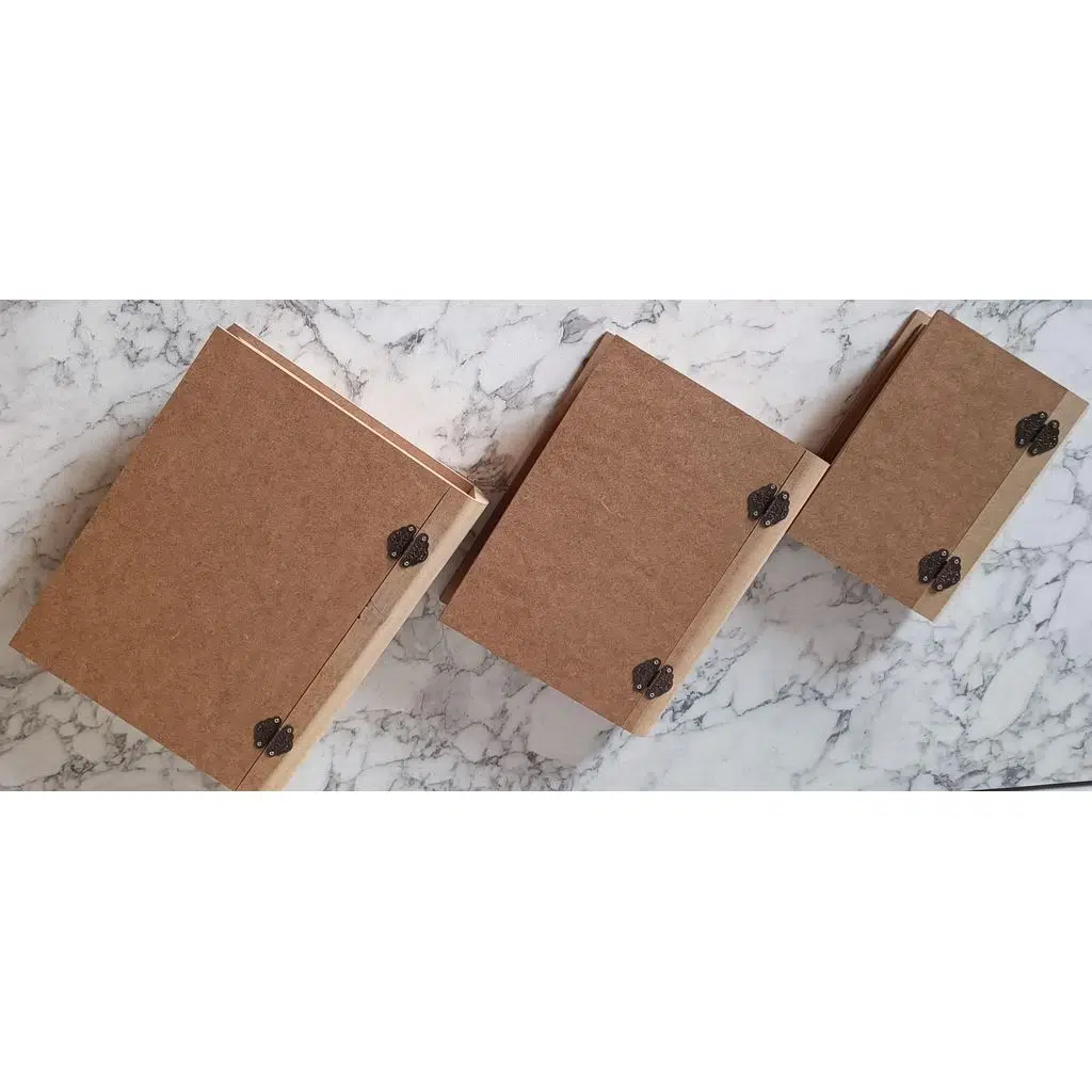 Hobi Adn 90203 Kitap Kutu 3'LÜ Set Ahşap MDF HAM Ankara Siteler Ürünü El Yapım