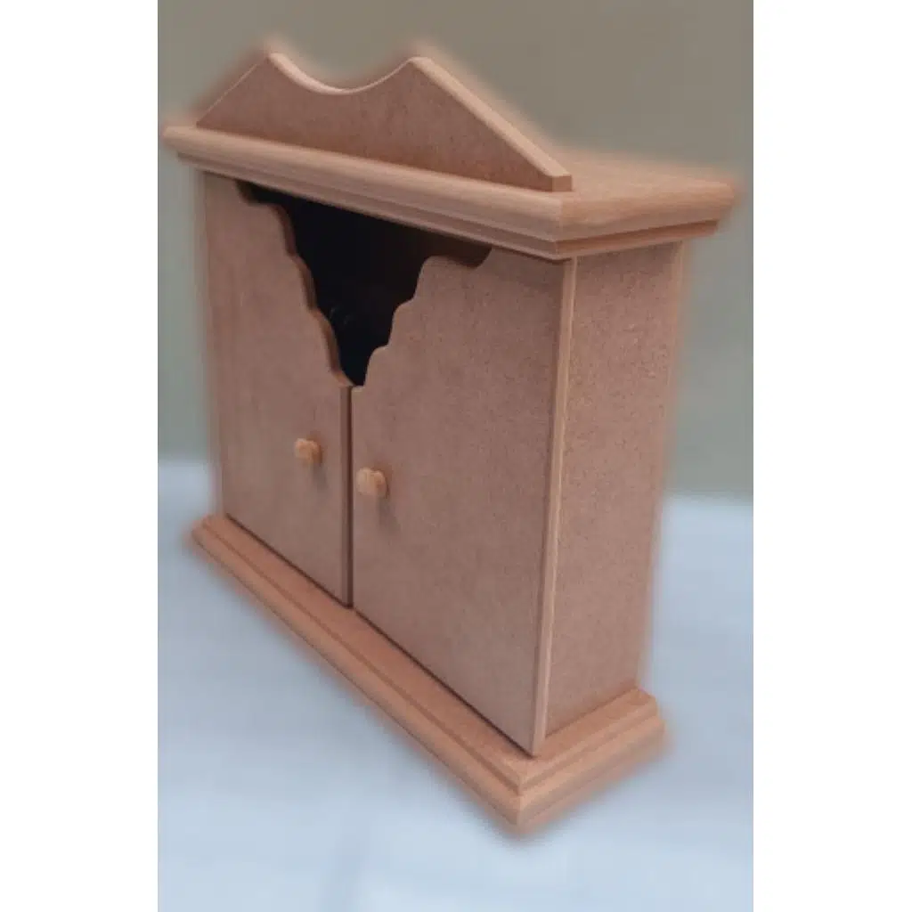 Hobi ERDL Dekoratif 90071 Anahtarlık Kutu Yarım kapak Model Ahşap MDF HAM El yapı