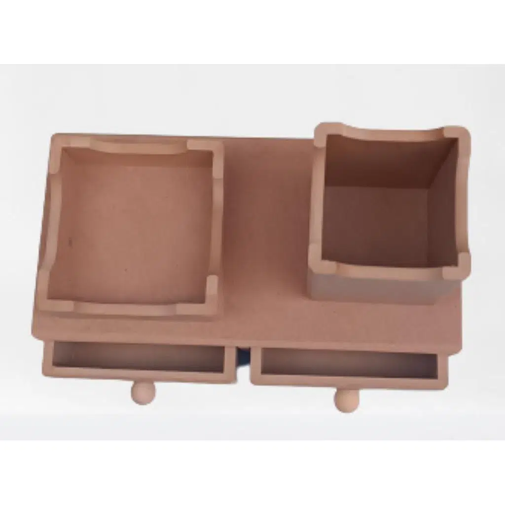 Hobi adn 90066 Dekoratif Kalemlik Set İkili Model HAM MDF Ahşap Çekmece El yapımı