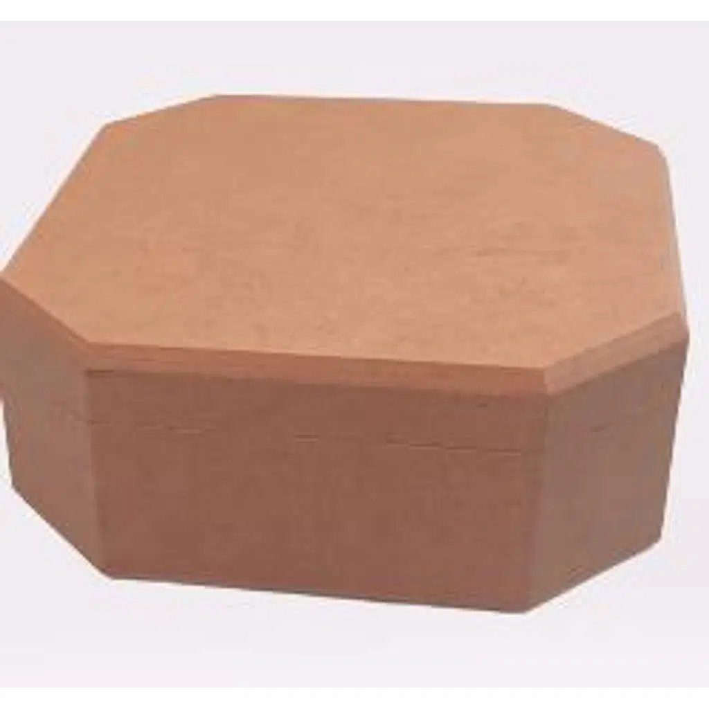 Hobi ERDL 90031 Dekoratif Model Öğrenci Kutusu Altıgen Ahşap HAM MDF El Yapımı