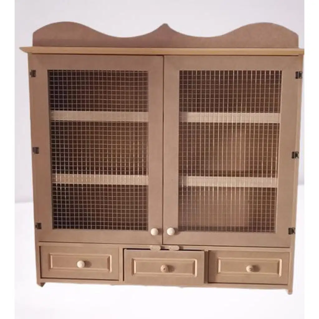 Hobi ADN 90258 Dekoratif Telli Dolap Terek Ahşap MDF Ham CNC Kesim Model El yapım