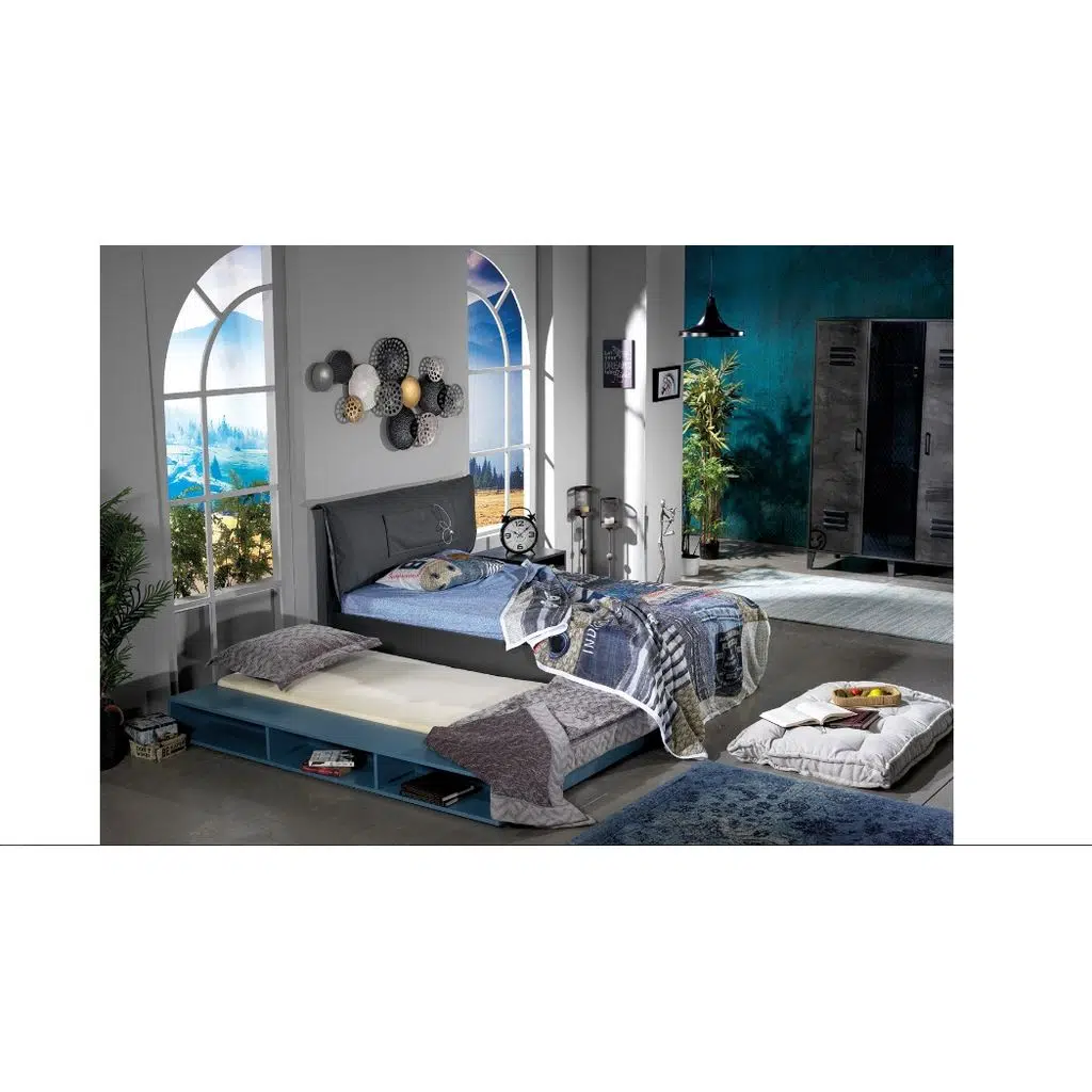 Karyola Ve Yavrulu Karyola 14506 URLU MİX İRONİ İnovasyon Model Raf Detay MAVİ Kombin