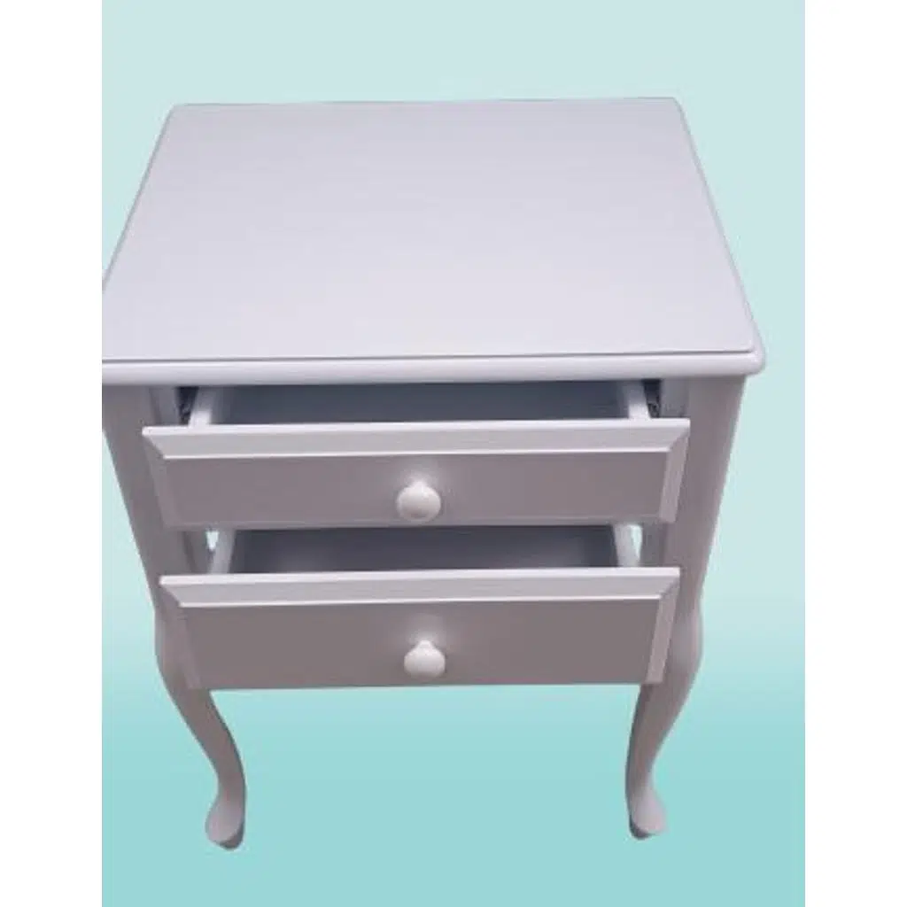 Komodin 12526 Aslan model Klasik Parlak Beyaz Natüre Eskitme Kulp Kayın El Yapım