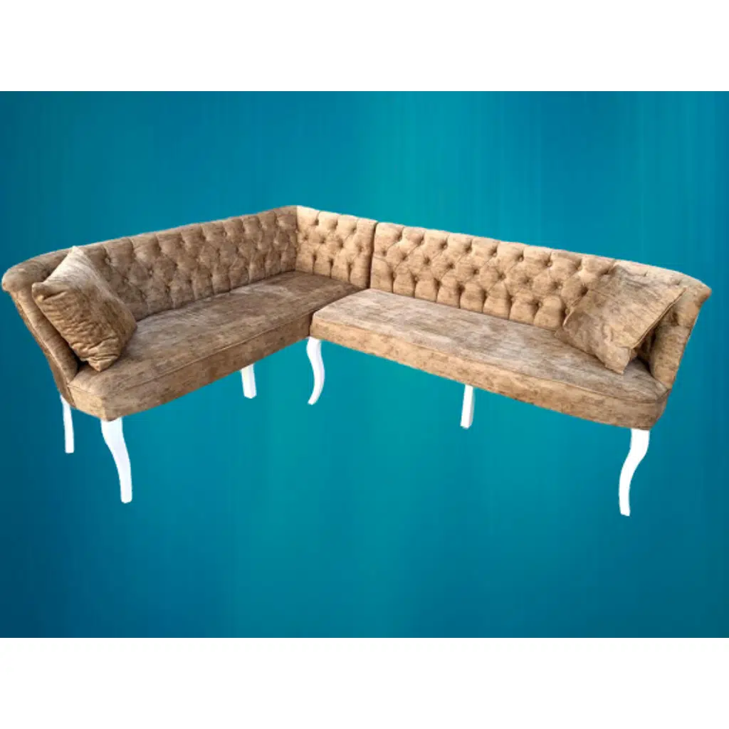 Köşe Takım 14555 Chester Model Ahşap Kayın Ayak ASLAN Babyfac Kahverengi El Yapım