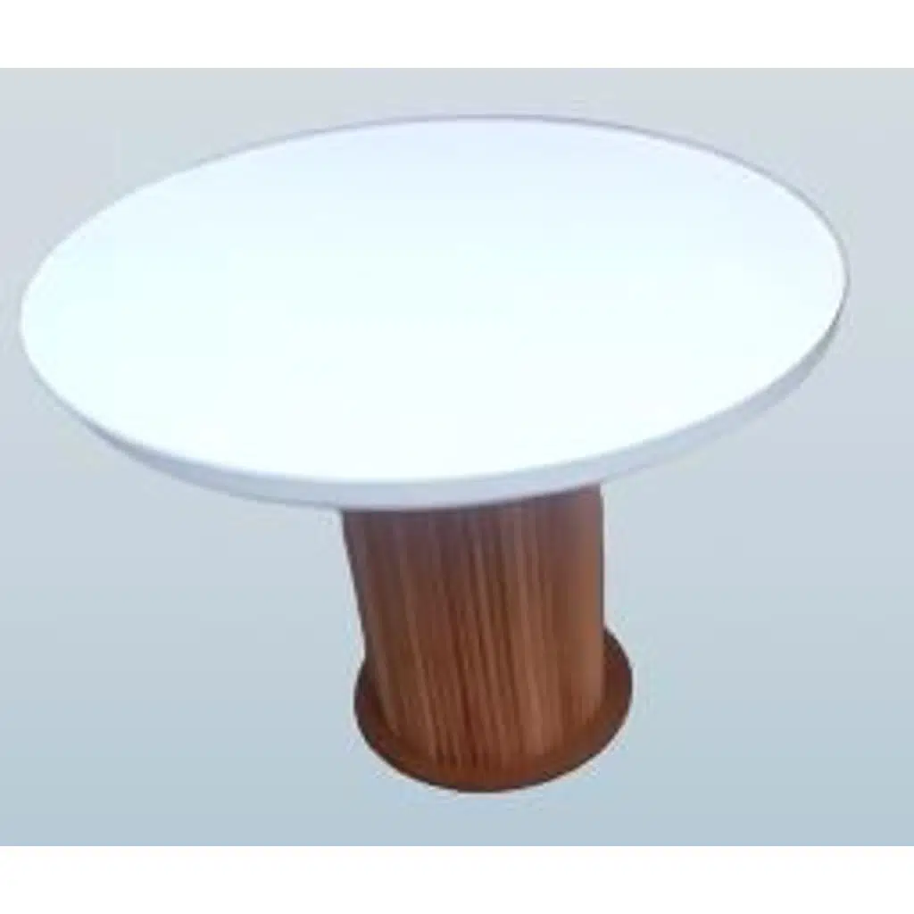 Masa 90166 ST Anıt Model Parlak Beyaz Lake ceviz Boya Kayın El Yapım 