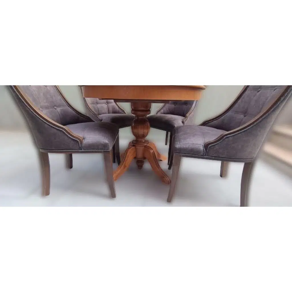Masa ST Baba 90145 Ihlamur Ayak Model Sandalye Zus 40 Asil Ahşap MDF Kapitoneli