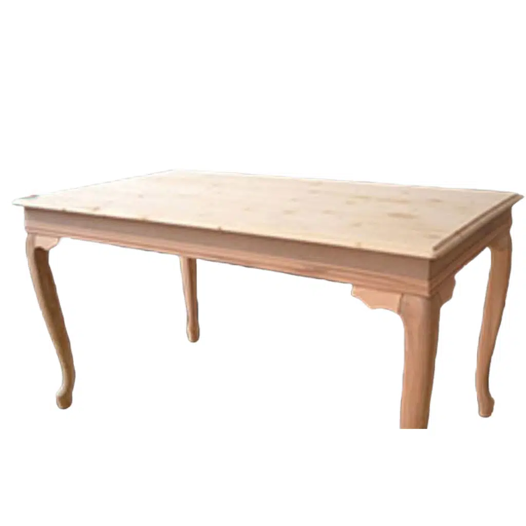 Masa 13576 model ahşap LADİN masif sabit tabla Klasik kayın ASLAN ayak El Yapım