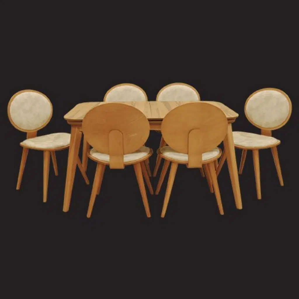 Masa-PAPEL 17776 Oval Sırt Klasik Sandalye Model Tk Kayın kaplam torna RETRO Açıl
