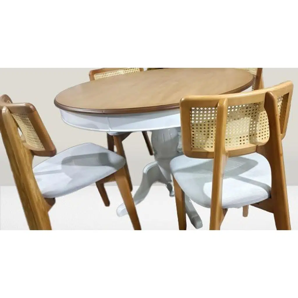 Masa Sandalye 90180 Tk Ihlamur Baba Ayak Model MDF Tabla 100cm Beyaz Ceviz ElYapı