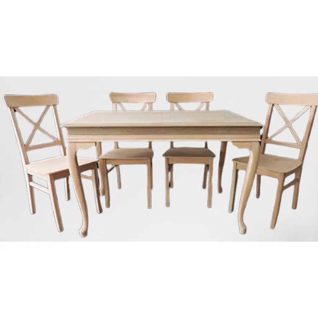Masa Sandalye 17753 Tk Klasik MODEL HAM Kayın Aslan Ayak Ve tabla Çapraz Sandaly