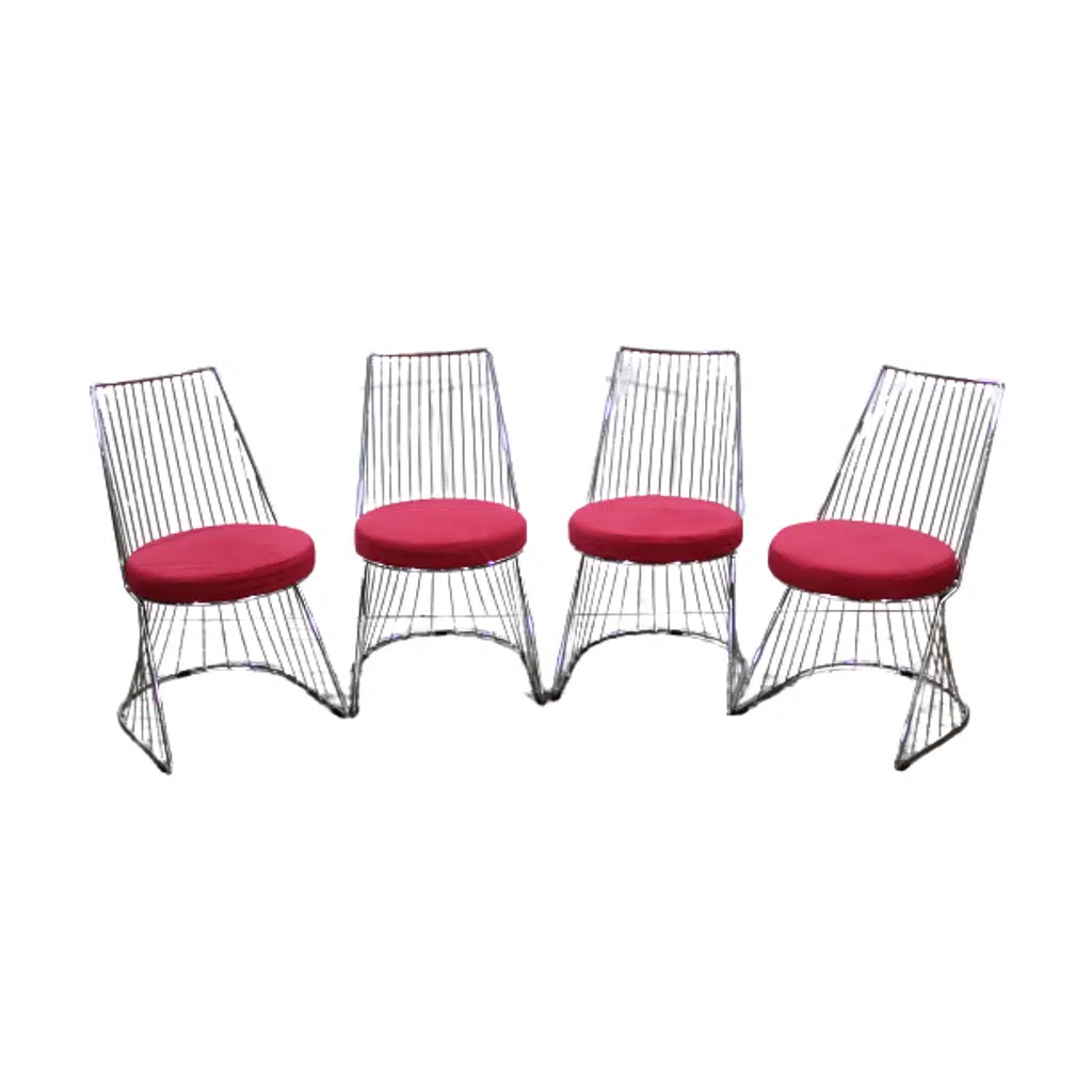 Masa 16609 TEL Sandalye Model Tk Metal Nikelaj Japon Ayak Temper Kırılmaz Manzar