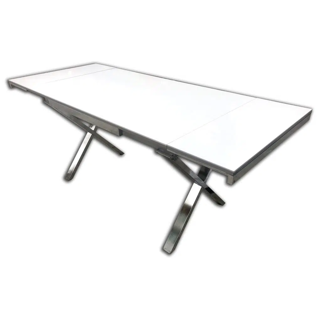 Masa 13656 X AYAK Model Metal Nikelaj Dikdörtgen Kelebek Yana AçıIır El yapım