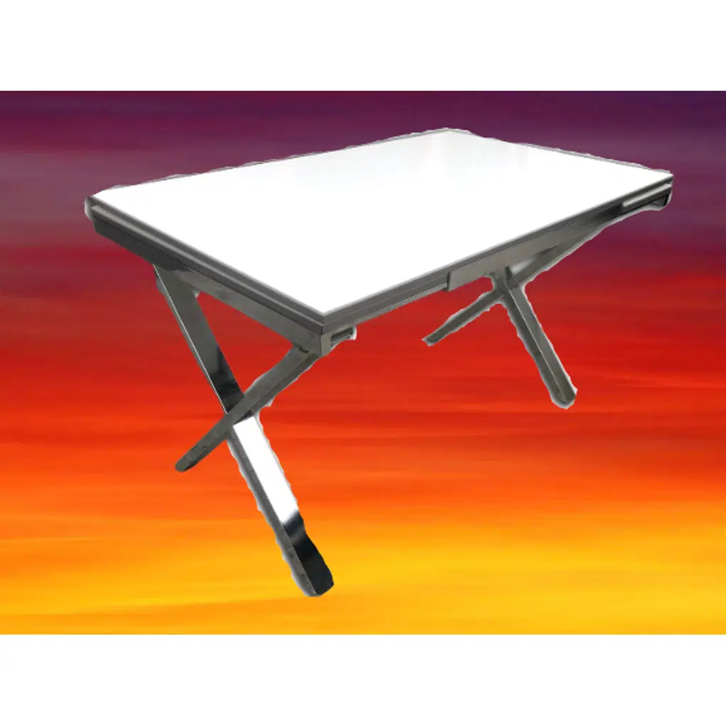 Masa 18120 Model Metal nikelaj X ayak glosspan tabla yan açılır El Yapım