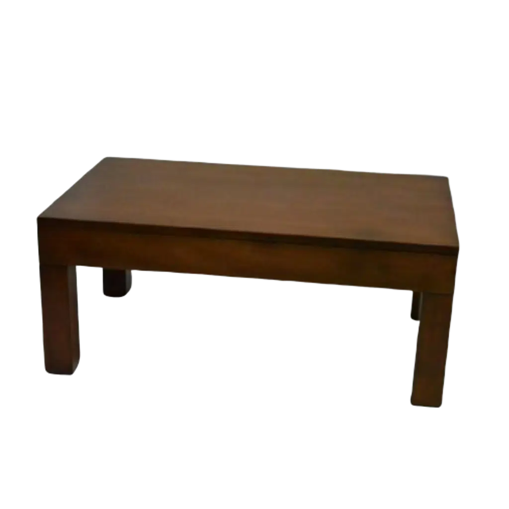 Orta Sehpa 13563 KÜT Model Ahşap Kutu Ayak MDF Parlak Ceviz Natüre Tabla El Yapı
