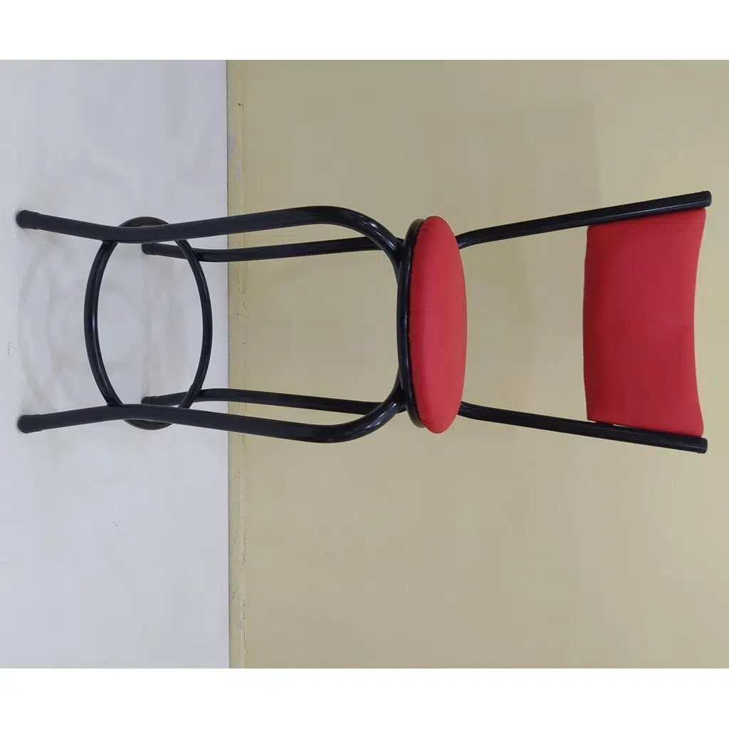 Sandalye 12762 BAR Tipi Yüksek Model 4ad KIRMIZI Suni deri döşem Metal Siyah 