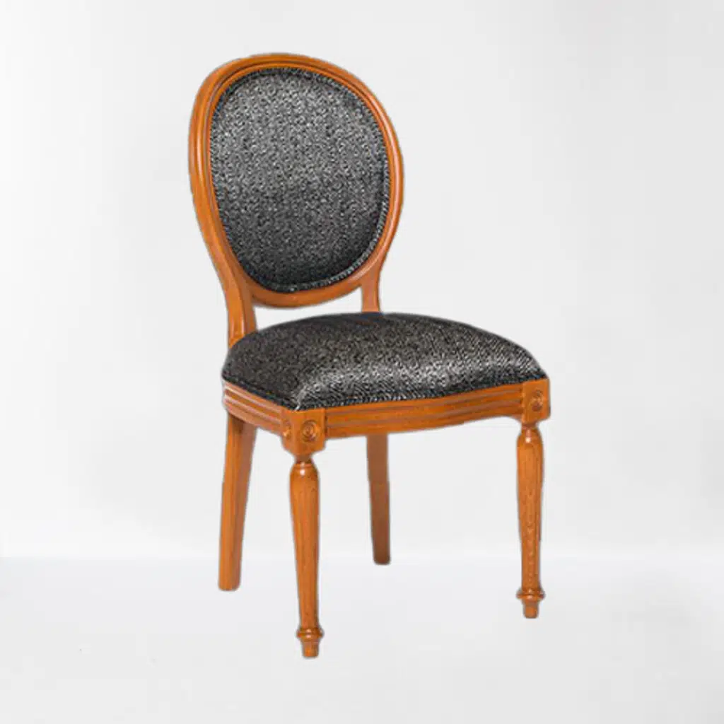 Sandalye 17789 MADALYON Model Kayın RETRO ayak Parlak ceviz Natüre Kum Örgü Kumaş