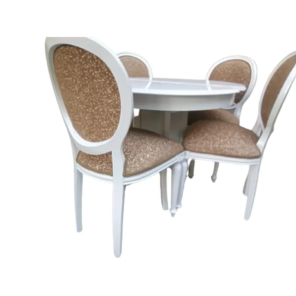 Masa Sandaly 18572 baba kutu Madalyon Model Parlak beyaz Açılır MDF tabla El yapı