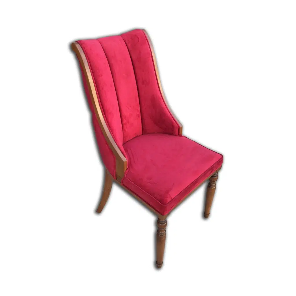 Sandalye 13688 SAFİR Papel Kapitone Kayın RETRO Model Ort Babyfac kırmızı kumaş
